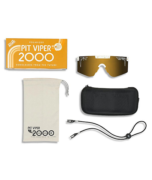 Pit Viper The 2000s Bel Air Polarized Gold Sunglasses
