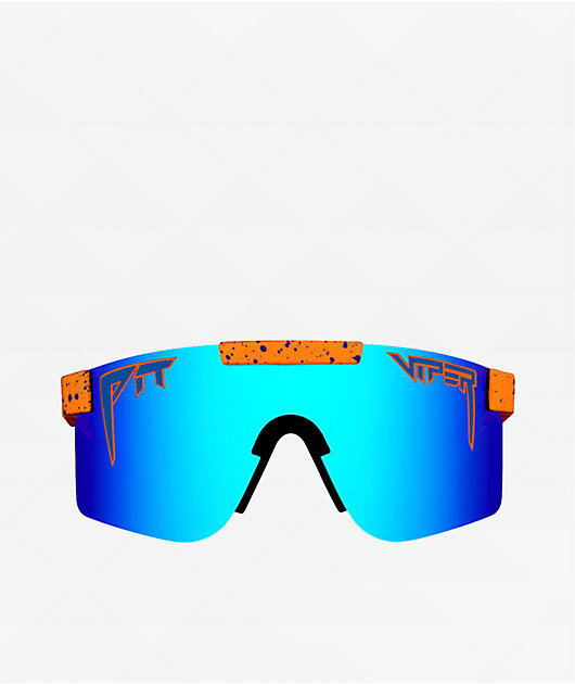 Pit Viper The Crush Singe Wide Polarized Orange & Blue Sunglasses