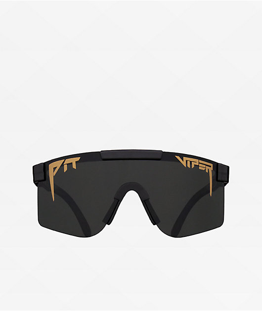 Pit Viper The Exec Single Wide Black & Smoke Polarized Sunglasses