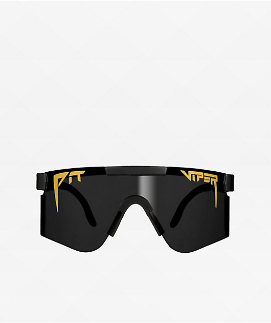 Pit Viper The Exec Single Wide Black Sunglasses Zumiez