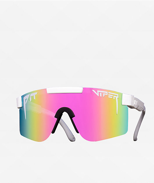 Pit Viper The Miami Nights Single Wide White & Pink Fade Sunglasses