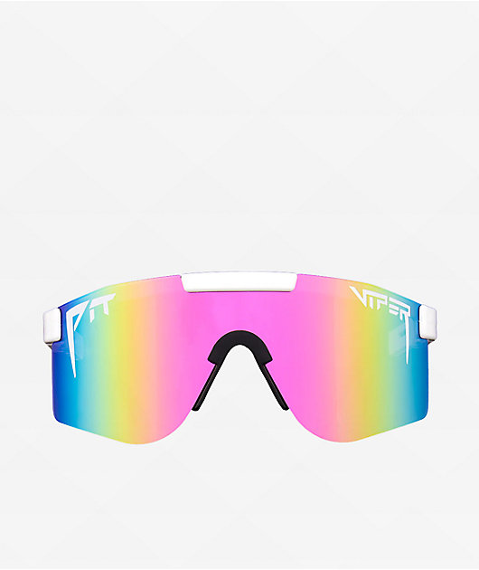 Pit Viper The Miami Nights Single Wide White & Pink Fade Sunglasses