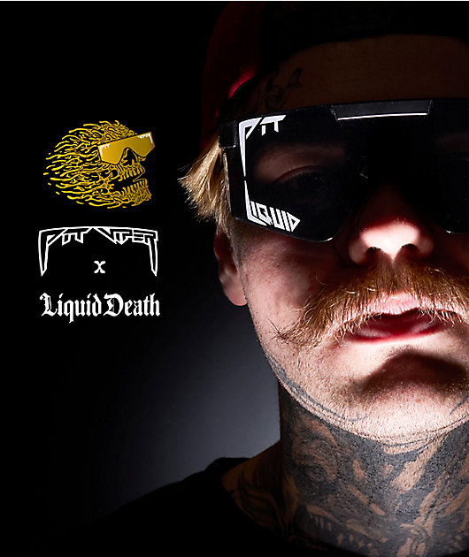 Pit Viper x Liquid Death The Exec Original Black & Smoke Polarized Sunglasses