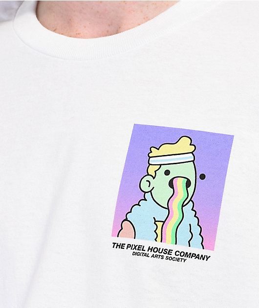 Pixel House Rainbro Barf White T-Shirt