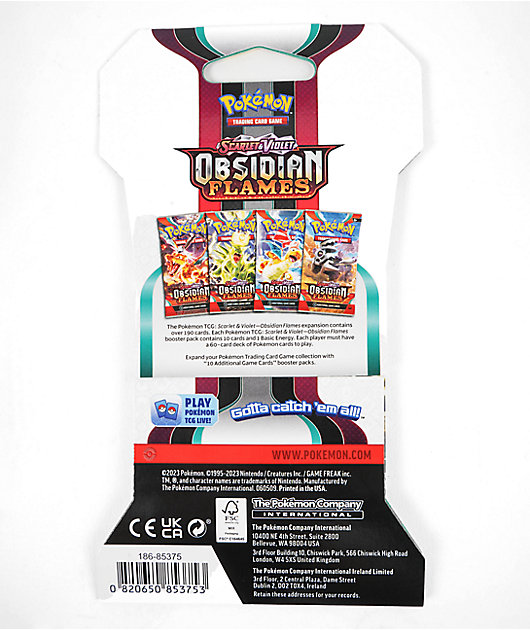 Pokmon Scarlet & Violet Obsidian Flames Trading Card Booster Pack | Zumiez Pokmon Scarlet & Violet Obsidian Flames Trading Card Booster Pack | Zumiez