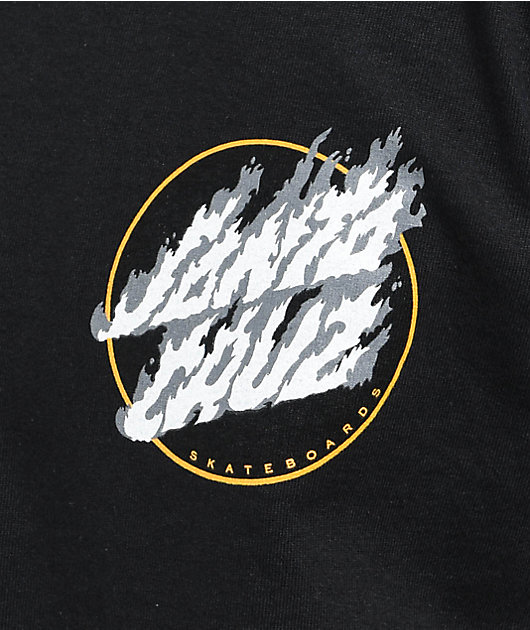 Pokemon & Santa Cruz Fire Type 3 Men's Black T-Shirt