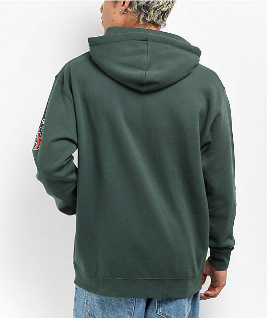 Pokemon & Santa Cruz Poke Ball Dot Men's Green Hoodie