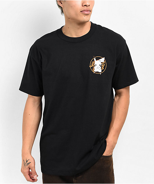 Pokemon & Santa Cruz Pikachu Men's Black T-Shirt | Zumiez