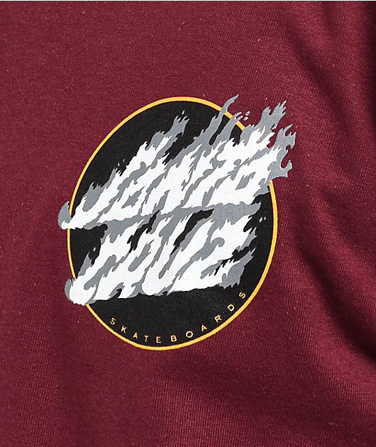 Pokémon & Santa Cruz Fire Type 3 Men's Burgundy T-Shirt