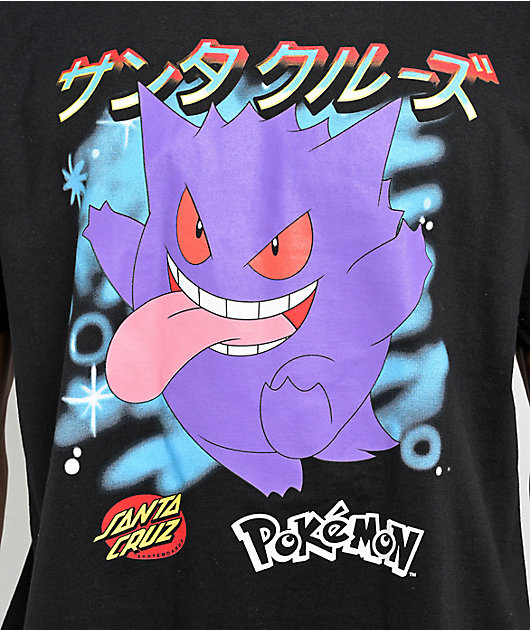 Pok mon Santa Cruz Ghost Type 3 Men s Black T Shirt Zumiez