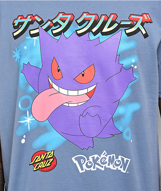 Pok mon Santa Cruz Ghost Type 3 Men s Blue T Shirt Zumiez