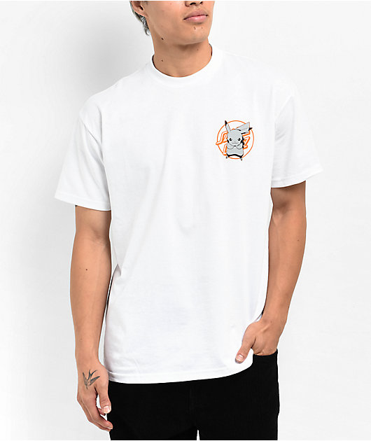 Pokémon & Santa Cruz Pikachu Men' White T-Shirt
