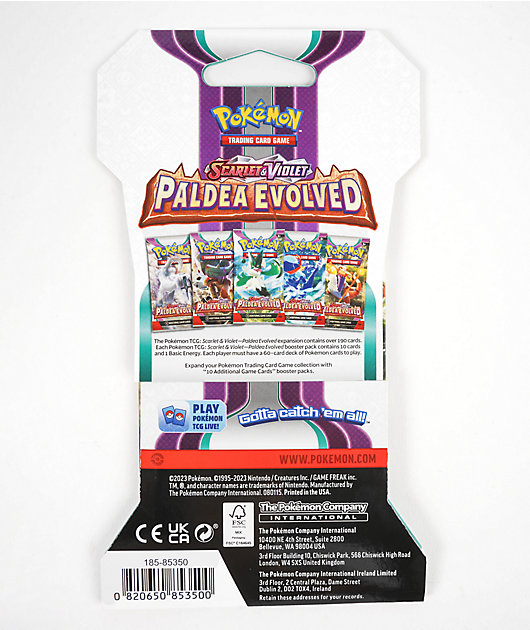 Pokémon Scarlet & Violet Paldea Evolved Trading Card Booster Pack