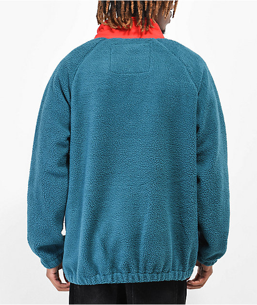 Poler Camp Sherpa Green & Red Anorak