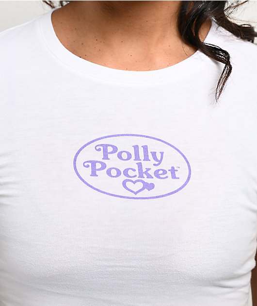 Polly Pocket Believe White Crop T-Shirt