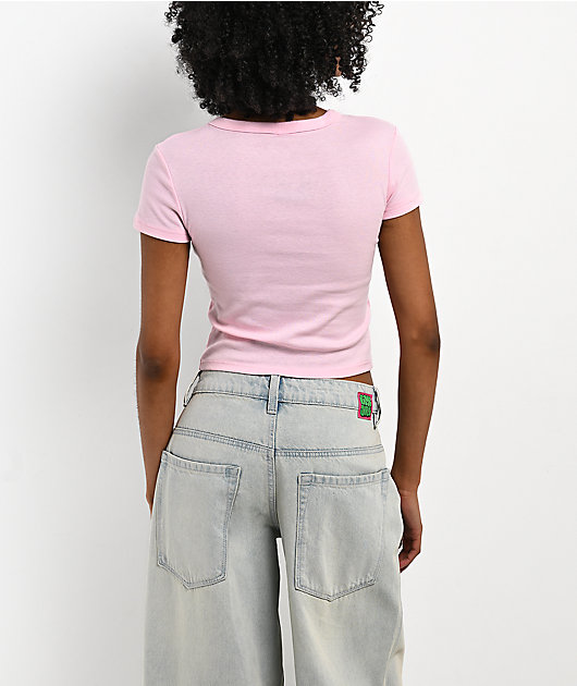 Polly Pocket Happy Place Pink Crop T-Shirt