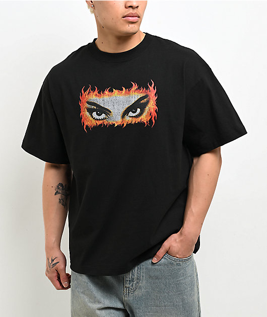 Popular Demand Fire Eyes Black T-Shirt