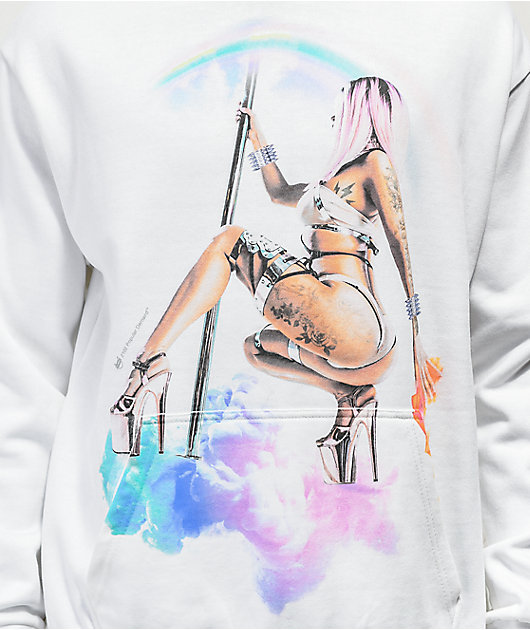 Popular Demand Rainbow White Hoodie Zumiez