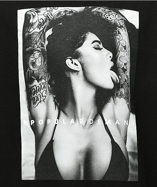 Popular Ink Love Black T-Shirt