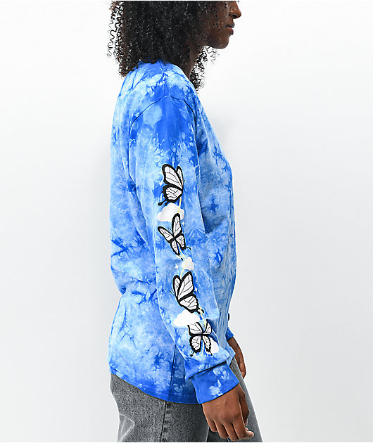 Por Samii Ryan Angel Butterfly Tie Dye Camiseta de manga larga