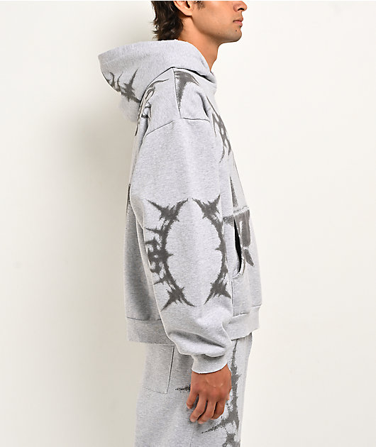 Porfa P Star Grey Hoodie