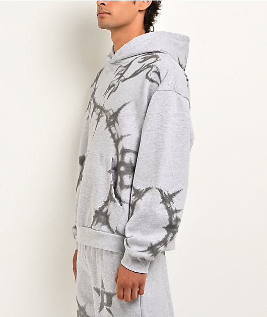 Porfa P Star Grey Hoodie