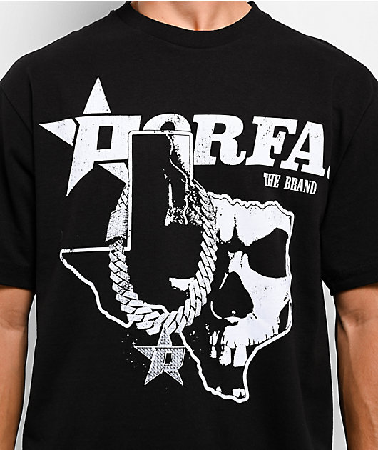 Porfa Texas Chain Black T-Shirt