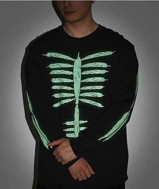 Porous Walker Skelejoint Black Long Sleeve T-Shirt