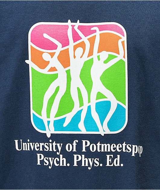 Pot Meets Pop Psych Ed Navy T-Shirt