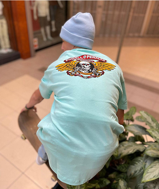 Powell Peralta Winged Ripper Celadon T-Shirt | Zumiez