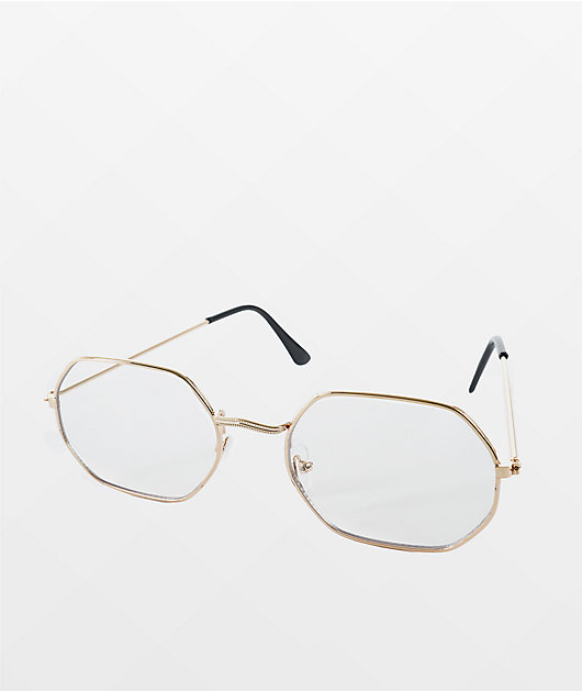 Gold clear glasses online