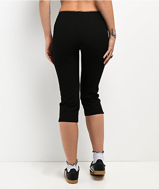 Pretty Garbage Talia Black Capri Pants