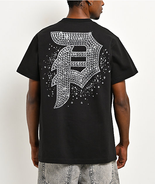 Primitive Arena Rhinestone Black Heavyweight T-Shirt