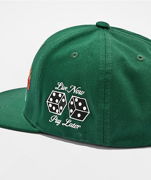 Primitive Blackjack Dark Green Snapback Hat