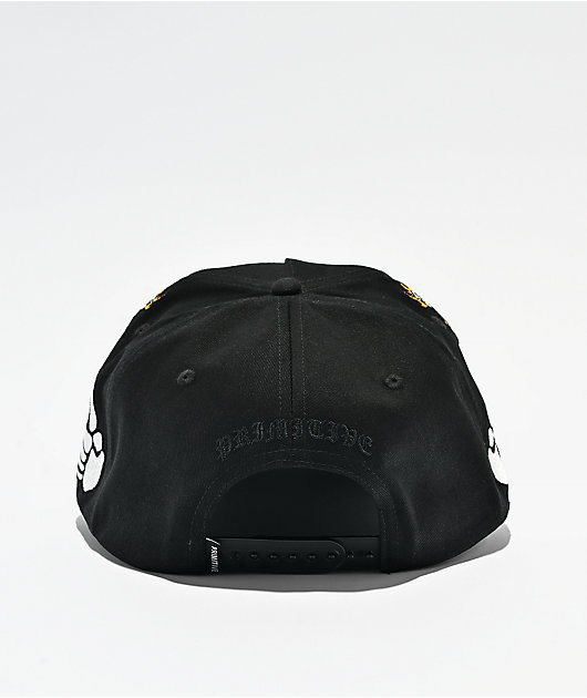 Primitive Bones II Black Snapback Hat