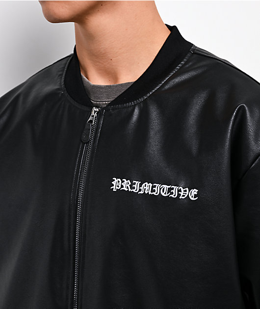 Primitive Borough Black Faux-Leather Jacket | Zumiez