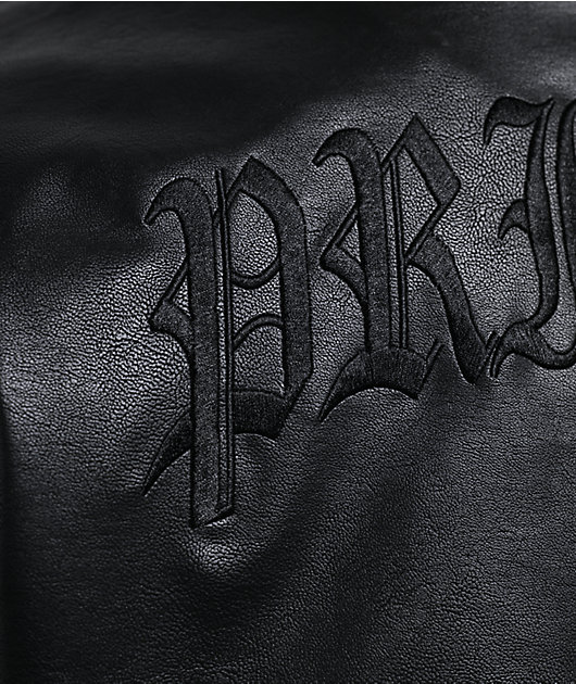 Primitive Borough Black Faux-Leather Jacket
