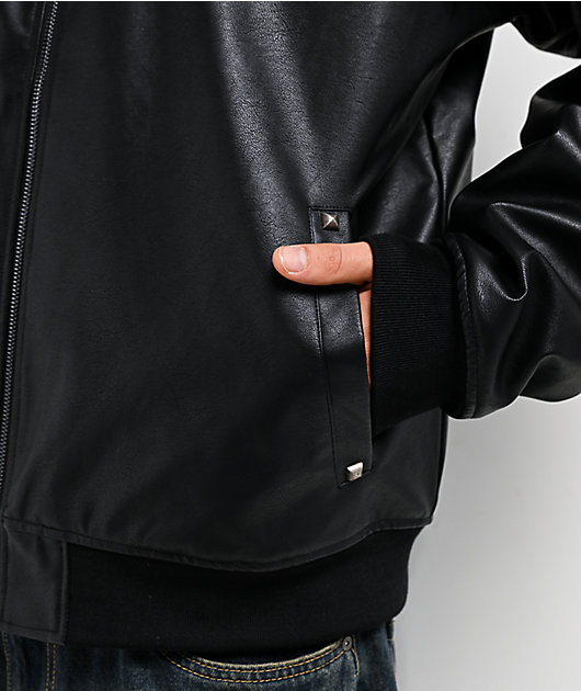 Primitive Borough Black Faux-Leather Jacket | Zumiez