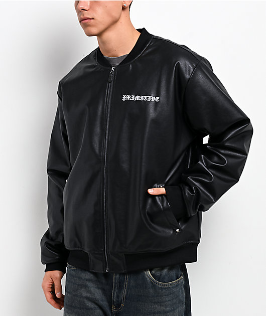 Primitive Borough Black Faux-Leather Jacket | Zumiez
