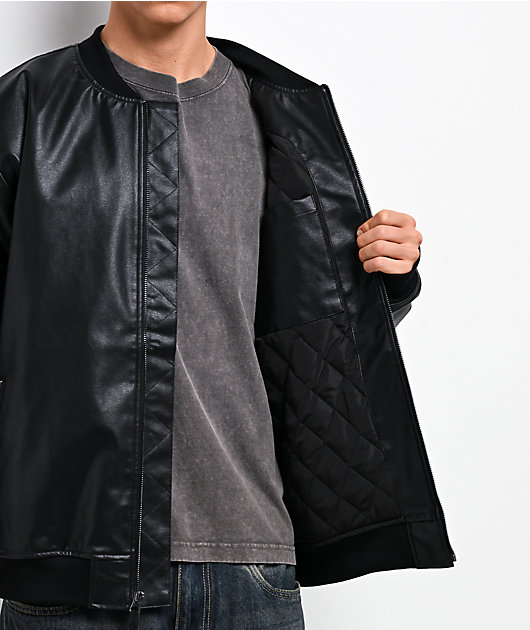 Primitive Borough Black Faux-Leather Jacket | Zumiez