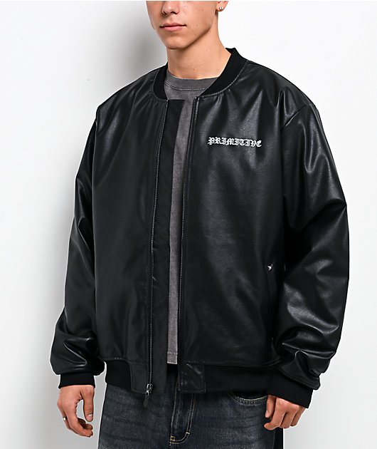 Primitive Borough Black Faux-Leather Jacket | Zumiez
