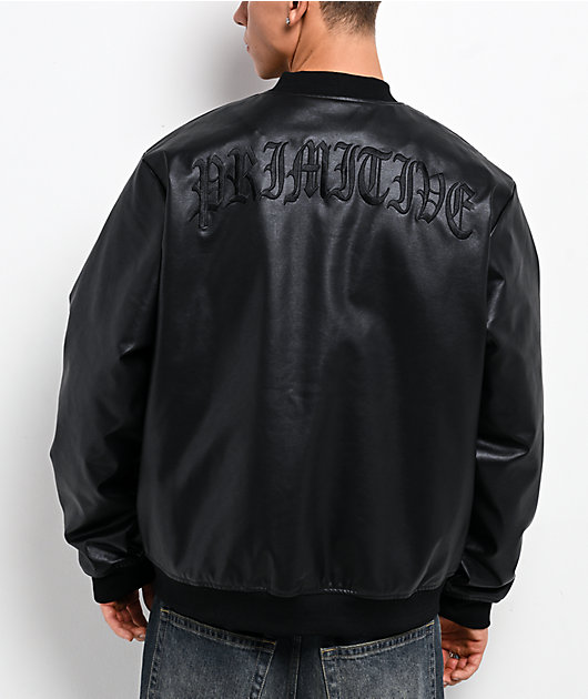 Primitive Borough Black Faux-Leather Jacket | Zumiez