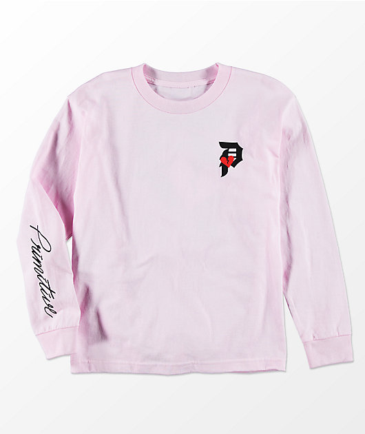 Primitive Boys Heartbreaker Pink Long Sleeve T-Shirt