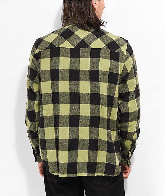 Primitive Buffalo Black & Green Flannel Shirt