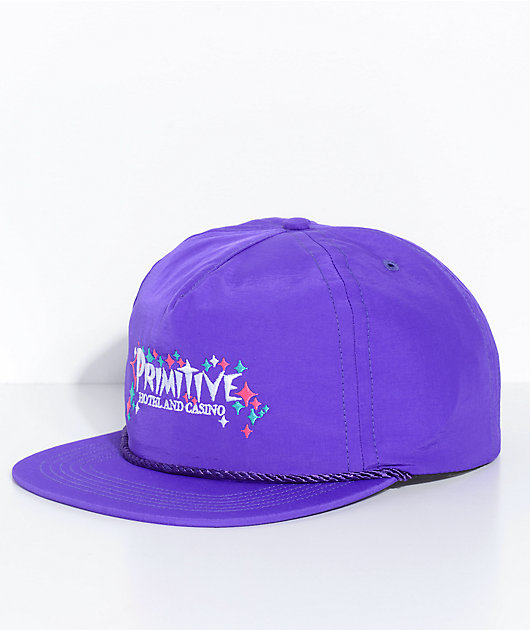 purple snapback hat