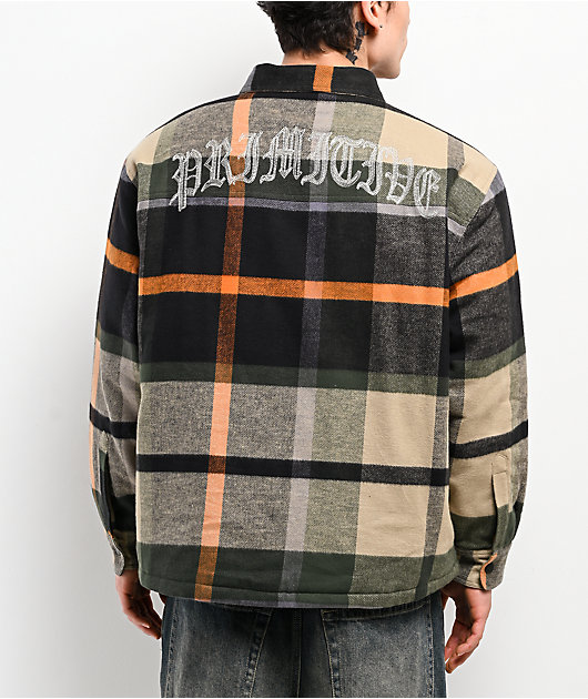 Primitive Circuit Green Flannel Jacket