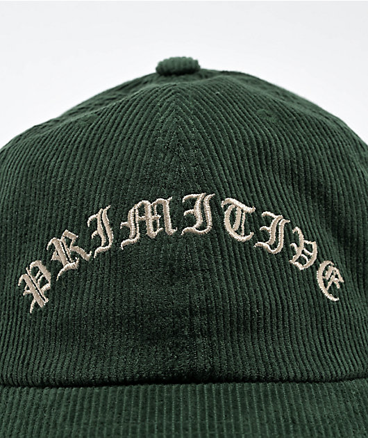Primitive Collector Green Corduroy Strapback Hat | Zumiez