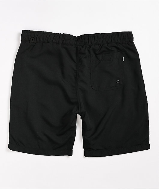 Primitive Dirty P Black Elastic Waist Board Shorts