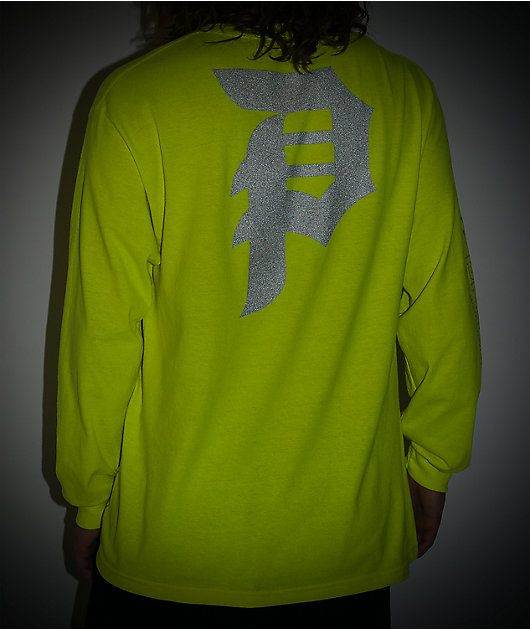 Primitive Dirty P High Visibility Neon Yellow Long Sleeve T-Shirt