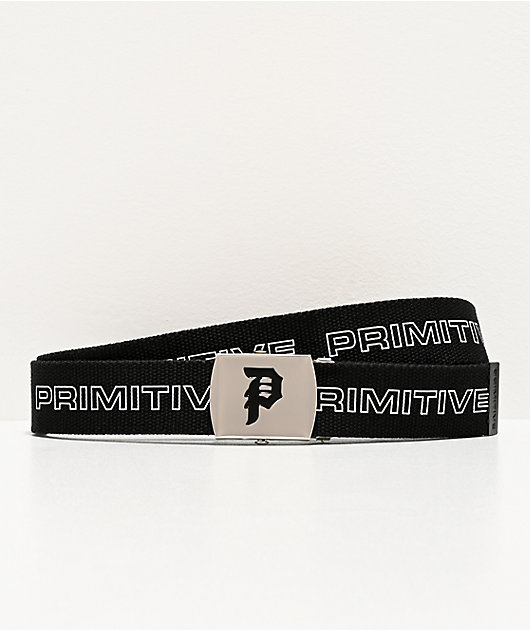 Primitive Euro Black Web Belt